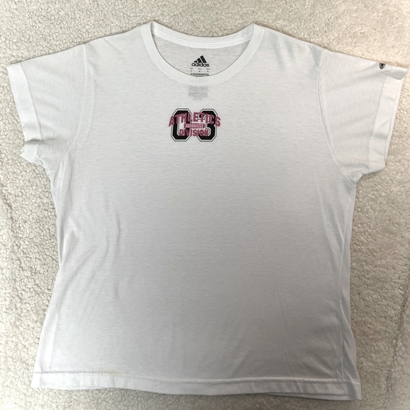 Adidas "Athletics Division" White Short Sleeve Tee Size: XL - Picture 5 of 7